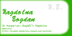 magdolna bogdan business card